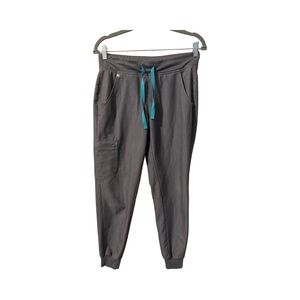 Figs High Waisted Zamora Jogger Scrub Pants Graphite Women Size Small